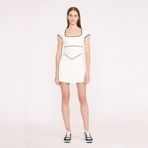 STAUD Backspin Mini Dress in Ivory
